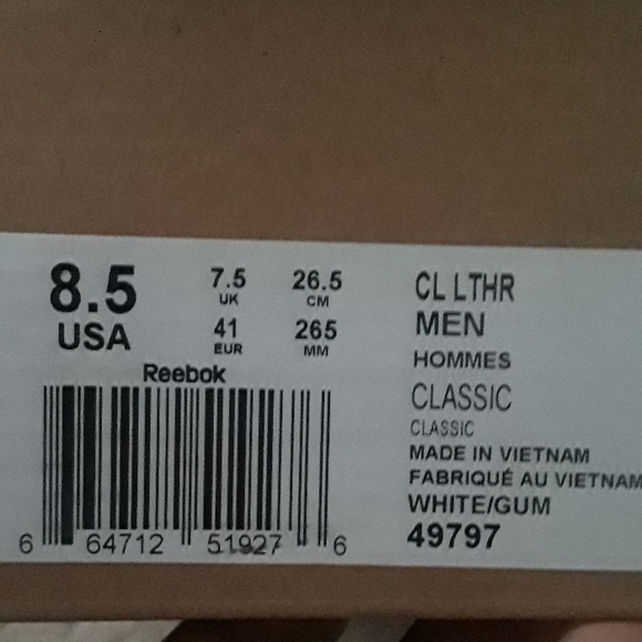 All White Classic Reeboks - Picture 3 of 3